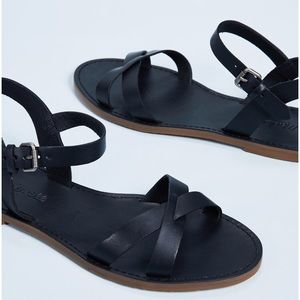 NWOT Leather Madewell Broadwalk Crisscross Sandals